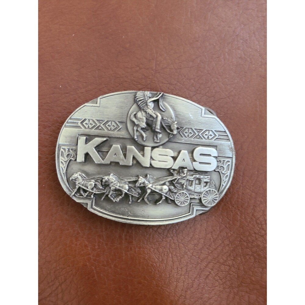Belt Buckle - Kansas Siskiyou Buckle 1980 Vintage